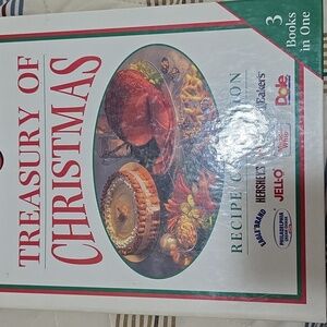 Vintage 1989 Treasury of Christmas Recipes Cookbook 3 In 1